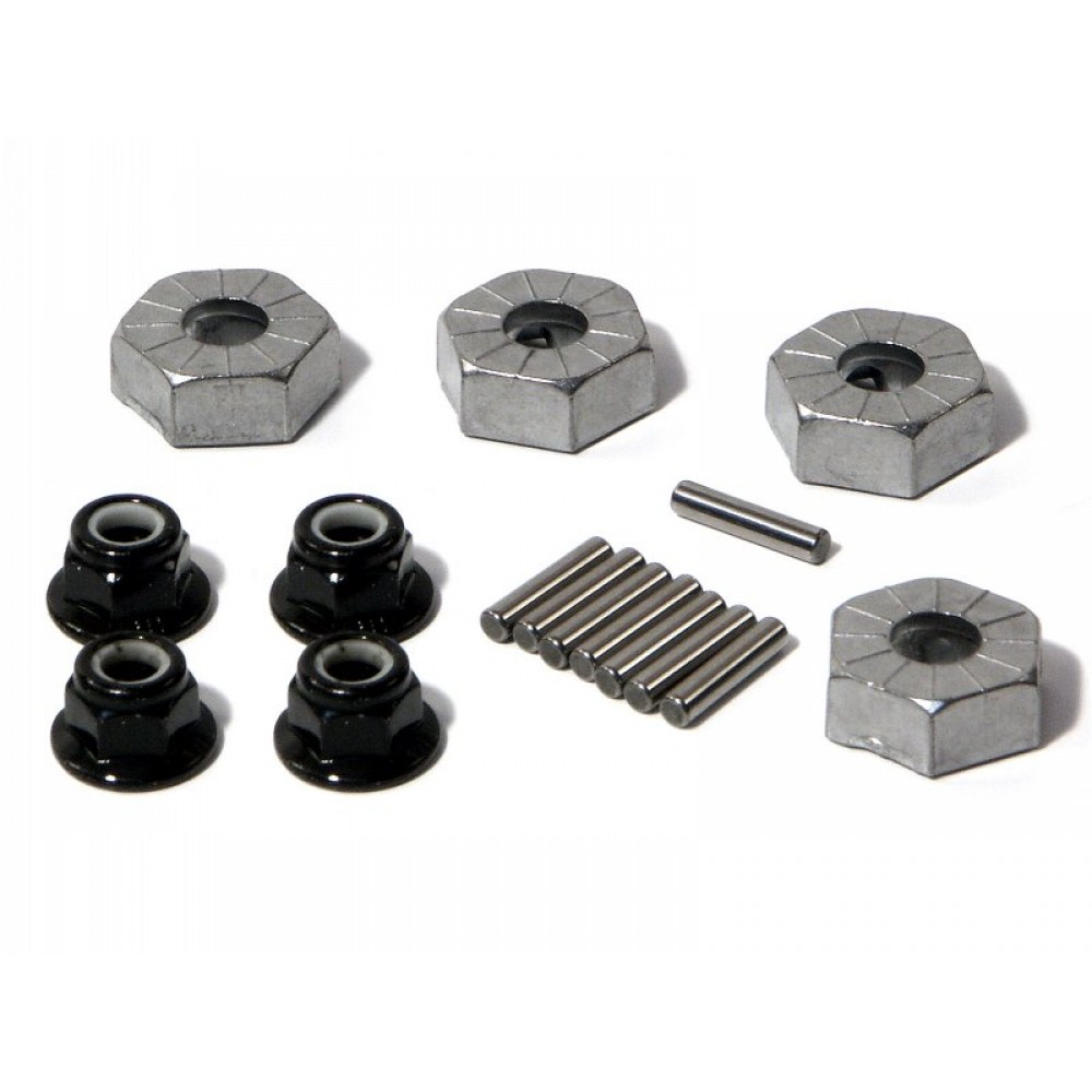 HPI HEX WHEEL HUB 14MM  SILVER  (4pcs)