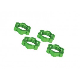 TRAXXAS 7758G Wheel nuts splined 17mm serrated (green-anodized) (4pcs)