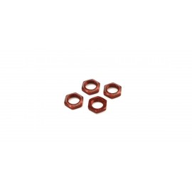 KYOSHO IFW472 Rinferno Serrated Wheel Nuts 1/8 Red (4pcs) 