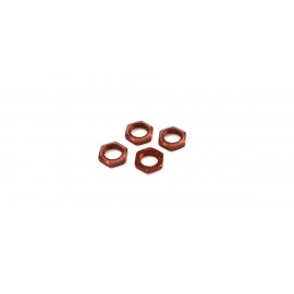 KYOSHO IFW472 Rinferno Serrated Wheel Nuts 1/8 Red (4pcs)  