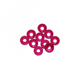 ULTIMATE Racing 3mm Alu Washer (Pink) (10pcs)
