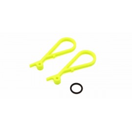 KYOSHO IF444-02KY Fuel Tank Handle Inferno MP9-MP10 Fluo Yellow (2pcs)  
