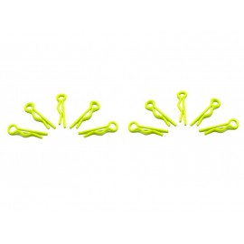 ARROWMAX BODY CLIPS small 1/10 - fluorescent yellow (10pcs) 