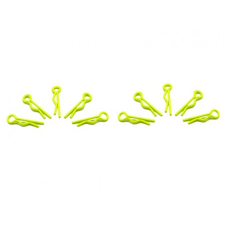 ARROWMAX BODY CLIPS small 1/10 - fluorescent yellow (10pcs) 