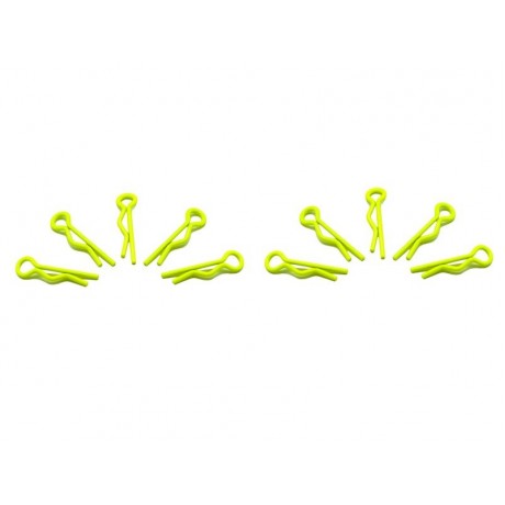 ARROWMAX BODY CLIPS small 1/10 - fluorescent yellow (10pcs) 