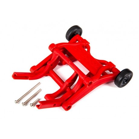 TRAXXAS 3678R Wheelie bar assembled RED (fits Slash, Stampede, Rustler, Bandit series)