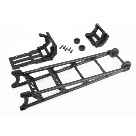 TRAXXAS 9460 Wheelie bar, black (assembled)/ wheelie bar mount 