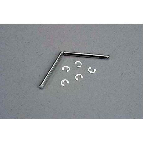 TRAXXAS 3740 Suspension pins, 2.5x31.5mm (king pins) w/ E-clips (2) (strengthens caster blocks)