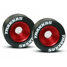 TRAXXAS 5186 Wheels aluminum (red-anodized) (2pcs) 5x8mm ball bearings (4pcs) axles (2pcs) rubber tires (2pcs)