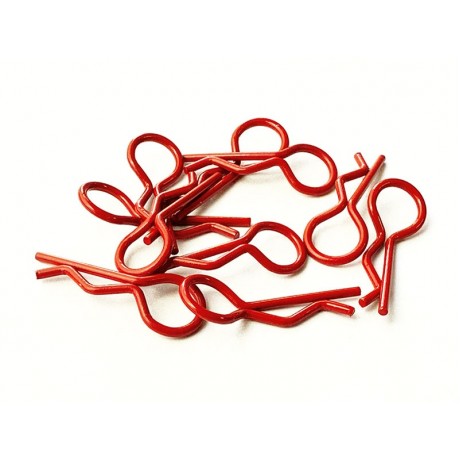 H-SPEED BODY CLIPS 1/10 RED (10pcs)