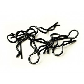 H-SPEED BODY CLIPS 1/10 METALLIC BLACK (10pcs)                  