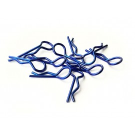 H-SPEED BODY CLIPS 1/10 METALLIC BLUE (10pcs) 