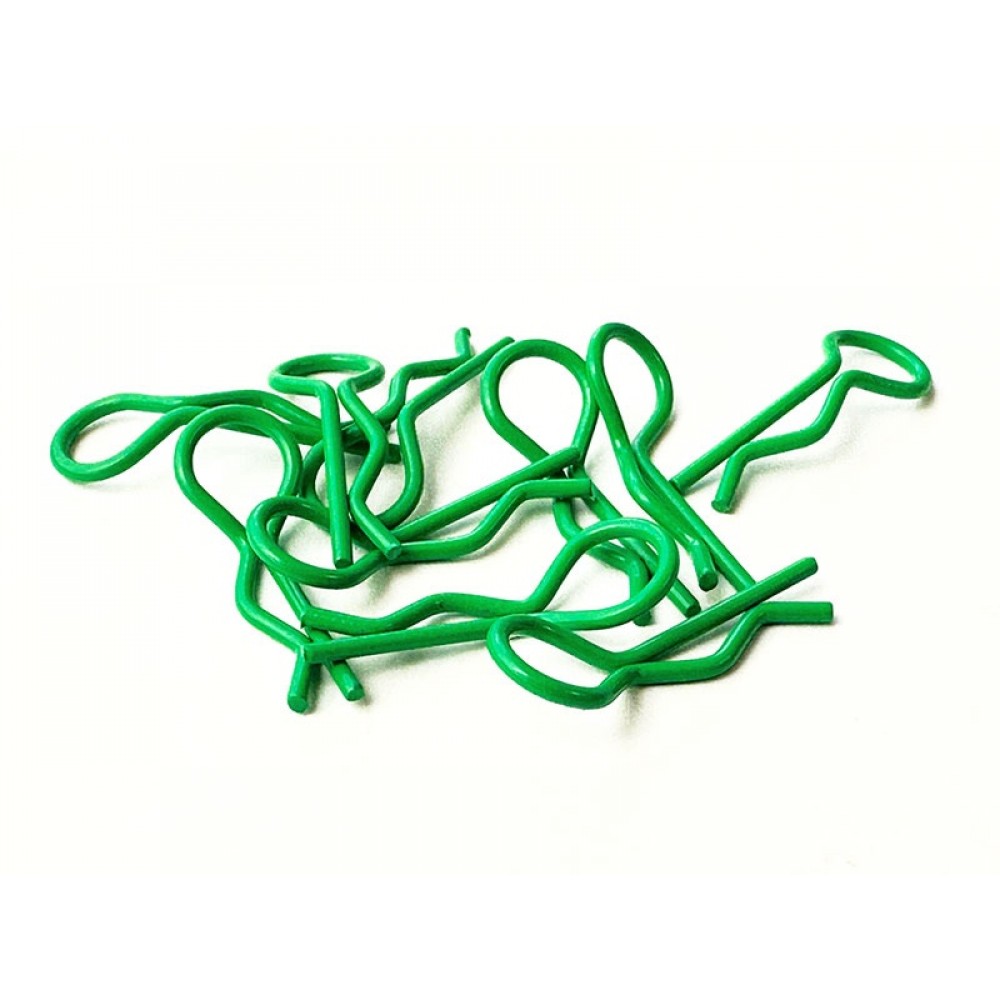 H-SPEED BODY CLIPS 1/10 GREEN (10pcs)