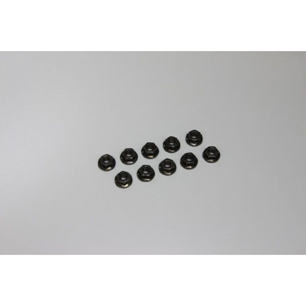 KYOSHO 1-N3037F Flanged Nuts M3x3.7mm (10pcs)