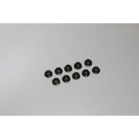 KYOSHO 1-N3037F Flanged Nuts M3x3.7mm (10pcs)
