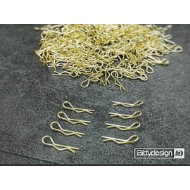 BITTYDESIGN BODY Clips Kit for 1/10 Off/On-road Bodies Gold (8pcs)