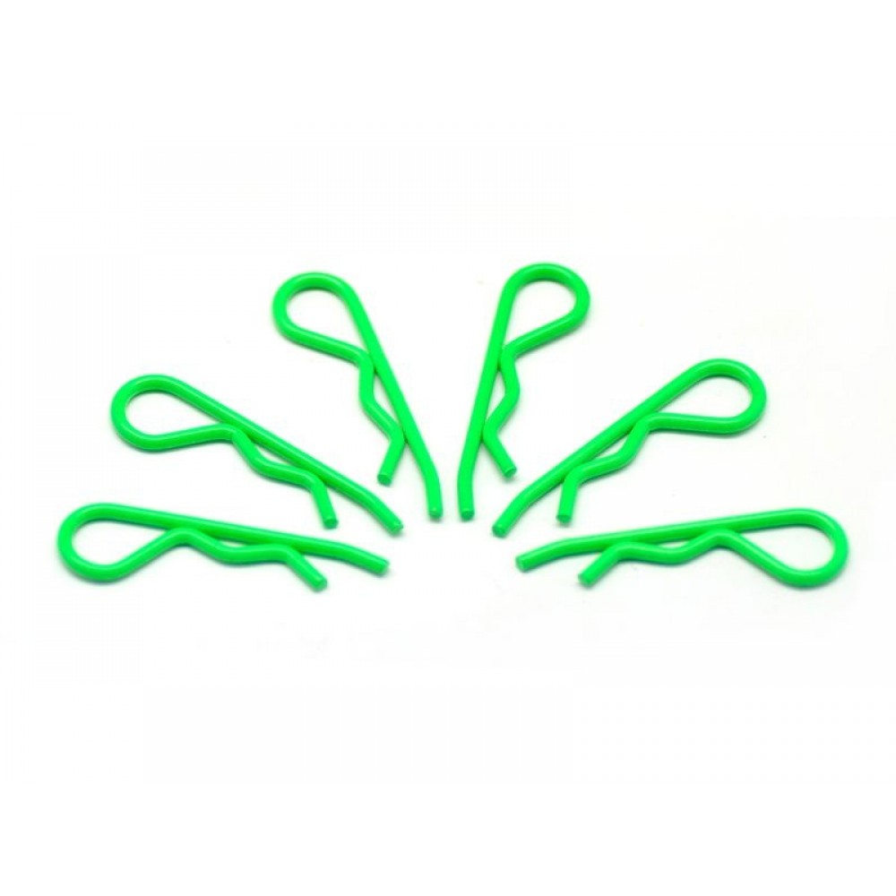 ARROWMAX BODY CLIPS 1/8 FLUORESCENT GREEN LARGE  (6pcs)