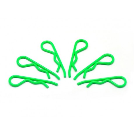 ARROWMAX BODY CLIPS 1/8 FLUORESCENT GREEN LARGE  (6pcs)