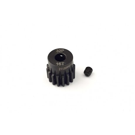 H-SPEED Steel pinion 16 teeth 32dp (M0.8) bore 5mm shaft 