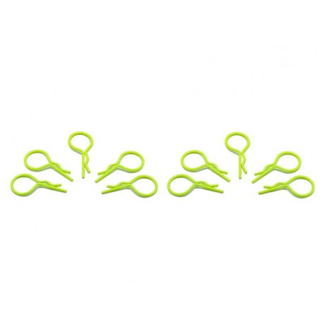 ARROWMAX BODY CLIPS BIG 1/10 - fluorescent yellow (10pcs) 