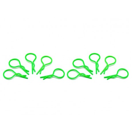 ARROWMAX big BODY CLIPS 1/10 - fluorescent green  (10pcs)