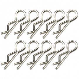 SERPENT BODY CLIPS  1/10 SILVER SMALL (10pcs) 