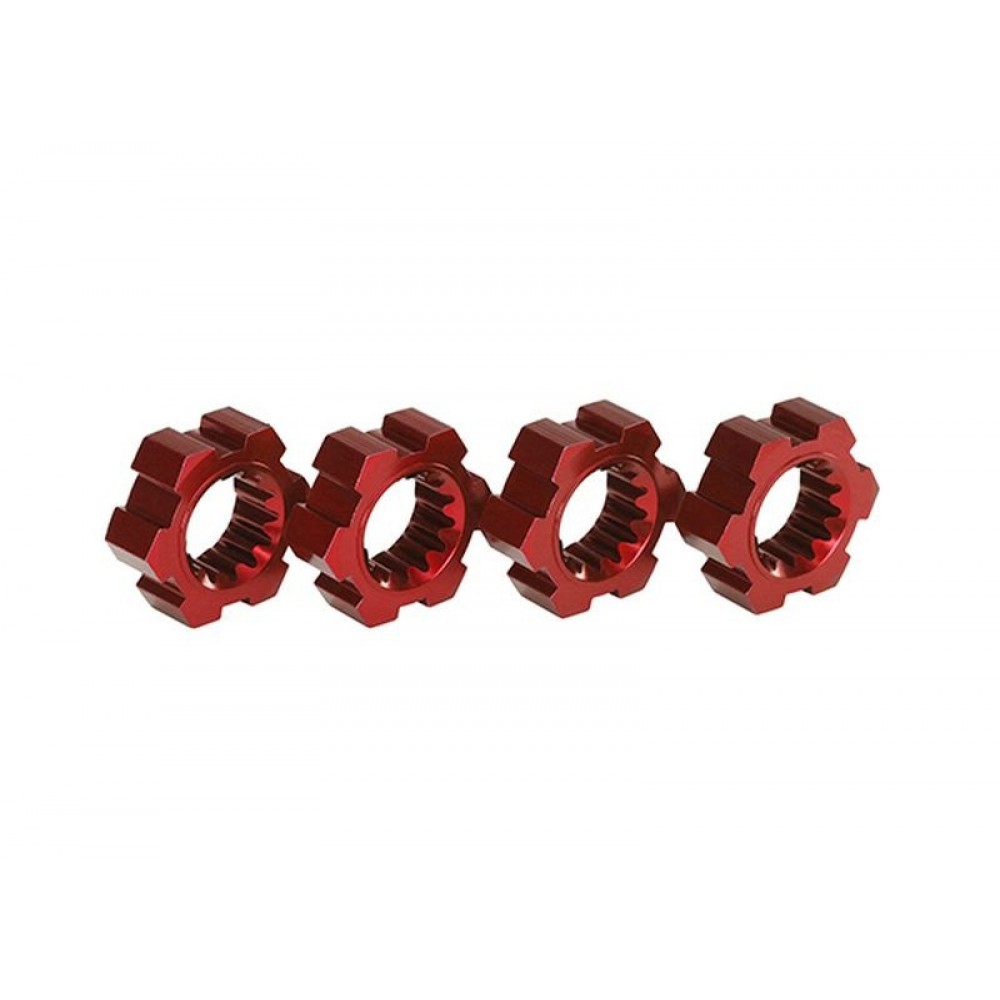 TRAXXAS 7756R wheel hubs aluminium red (4pcs)  