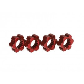 TRAXXAS 7756R wheel hubs aluminium red (4pcs)   