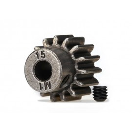 TRAXXAS 6487X Gear 15-T pinion (1.0 metric pitch) (fits 5mm shaft)/ set screw (for use only with steel spur gears)