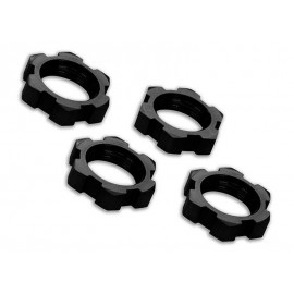 TRAXXAS 7758A Wheel nuts splined 17mm serrated (Black-anodized) (4pcs)