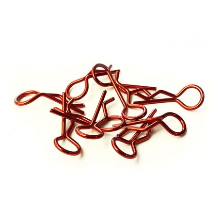 H-SPEED BODY CLIPS METALLIC RED 1/10 (10pcs)