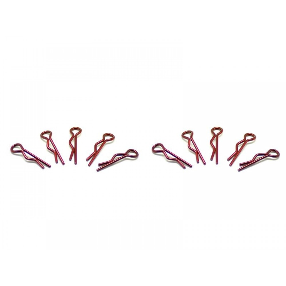 ARROWMAX big BODY CLIPS 1/10 - metallic red (10pcs)