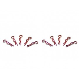 ARROWMAX big BODY CLIPS 1/10 - metallic red (10pcs) 