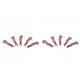 ARROWMAX big BODY CLIPS 1/10 - metallic red (10pcs)