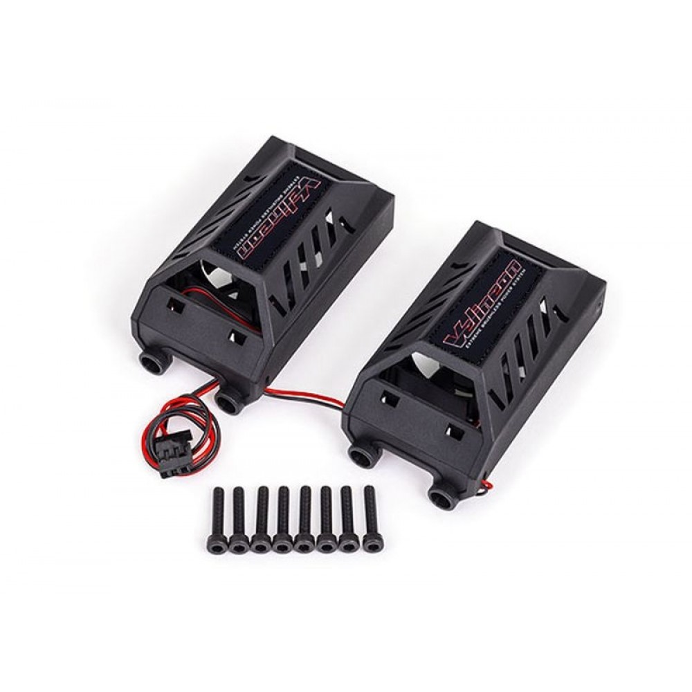 TRAXXAS 3474X Dual cooling fan kit, low profile (with shroud) (fits #3491 motor)