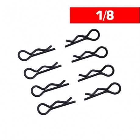 ULTIMATE BODY CLIPS 1/8 L&R BLACK (8pcs)
