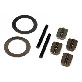 TRAXXAS 7783X Spider gear shaft (2pcs) spacers (4pcs) 16x23.5x.5 stainless washer (2pcs) (for #7781X aluminum differential carrier)