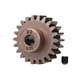 TRAXXAS 6495X Gear 22-T pinion (1.0 metric pitch) (fits 5mm shaft) set screw (for use only with steel spur gears)