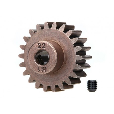 TRAXXAS 6495X Gear 22-T pinion (1.0 metric pitch) (fits 5mm shaft) set screw (for use only with steel spur gears)