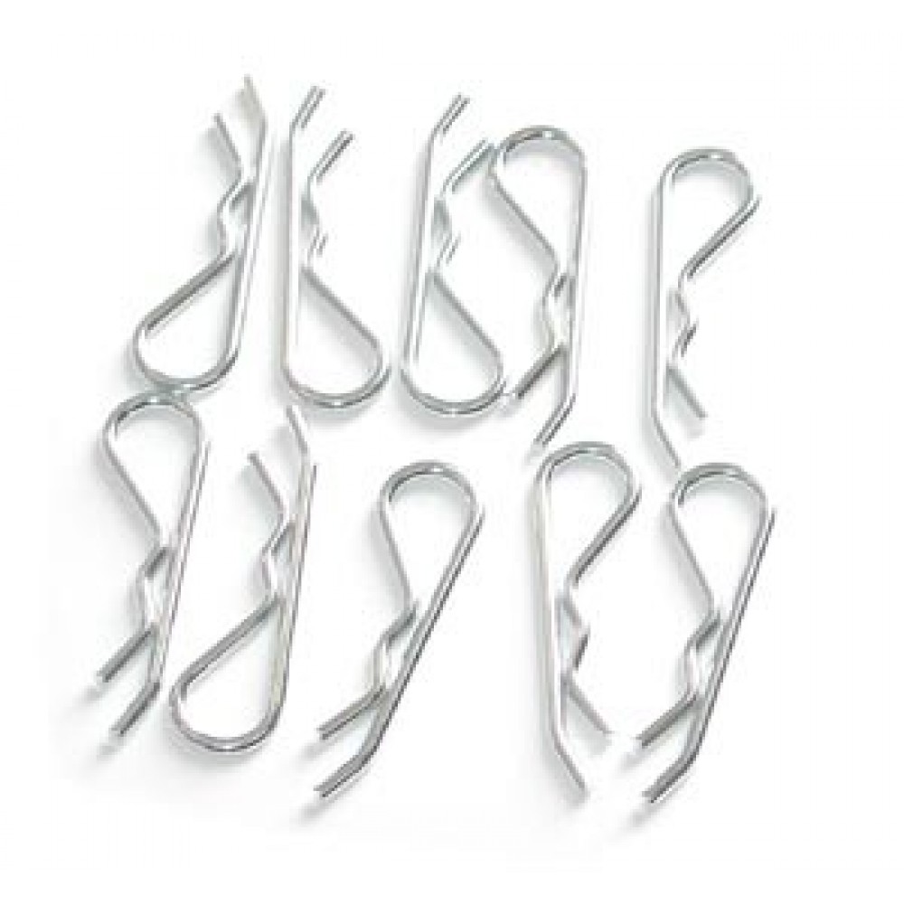 SERPENT BODY CLIPS 1/8 LARGE SILVER  (10pcs)