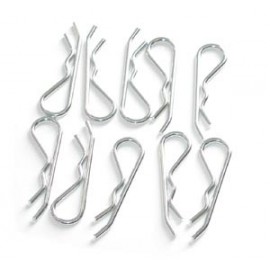 SERPENT BODY CLIPS 1/8 LARGE SILVER  (10pcs) 