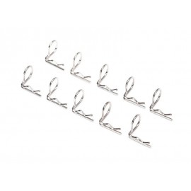 TRAXXAS 3935 SILVER Body clip (mounting clip) angled 90-degrees (10pcs) 