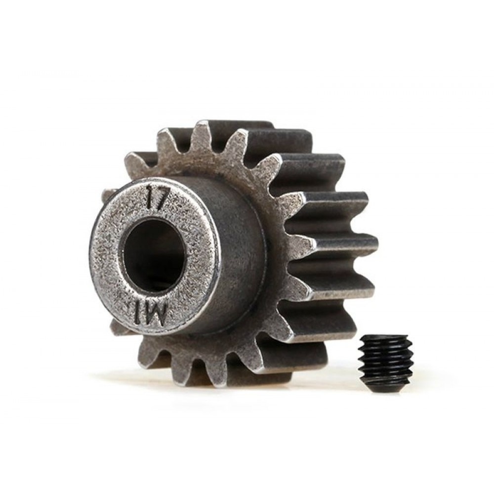 TRAXXAS 6490X Gear 17-T pinion (1.0 metric pitch) (fits 5mm shaft) set screw (for use only with steel spur gears)