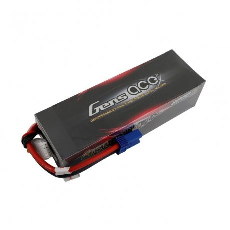 GENS ace Battery LiPo 4S 14.8V-8000-80C(EC5) 157x53x43mm 740g
