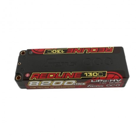 GENS ACE Redline Series 8200mAh 7.6V 130C 2S 1P HardCase HV Lipo Battery 