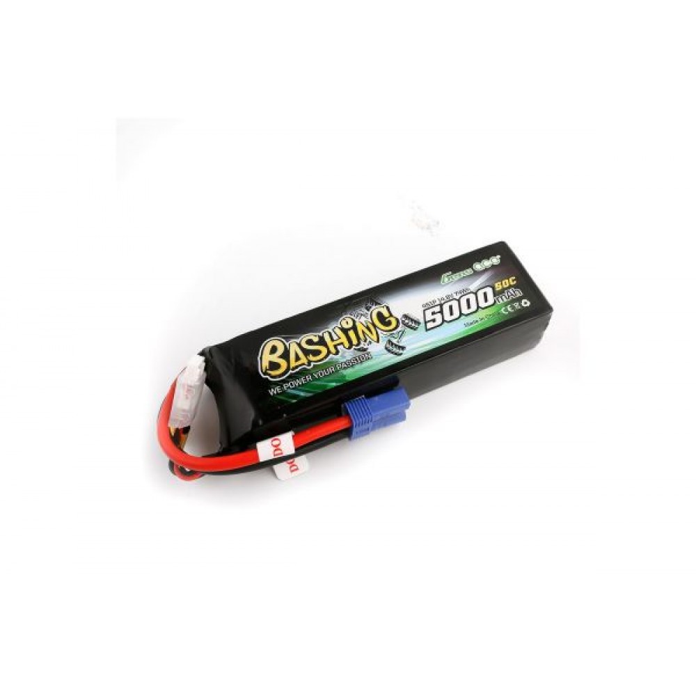 GENS ace Battery LiPo 4S 14.8V-5000-50C (EC5) 132x42x32mm 390g Soft