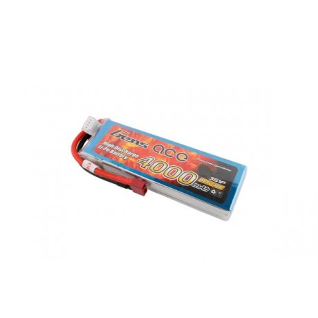 GENS ace Battery LiPo 3S 11.1V-4000-30C(Deans) 137x43x23mm 290g