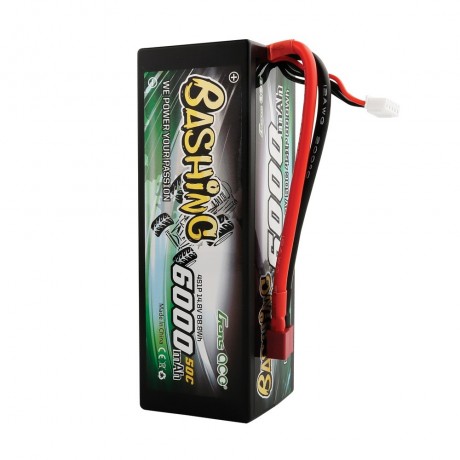 GENS ace Battery LiPo 4S 14.8V-6000-50C(Deans) 139x46x49mm 520g