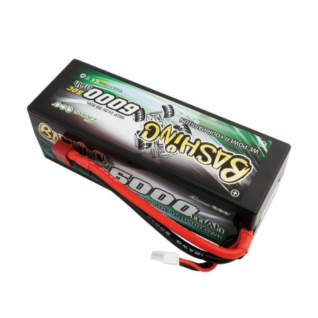 GENS ace Battery LiPo 4S 14.8V-6000-50C(Deans) 139x46x49mm 520g