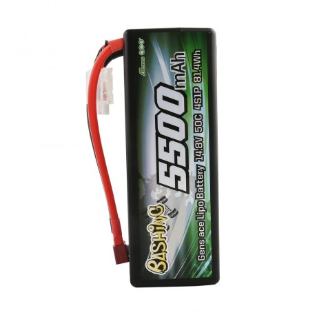 GENS ace Battery LiPo 4S 14.8V-5500-50C(Deans) 139x46x49mm 460g